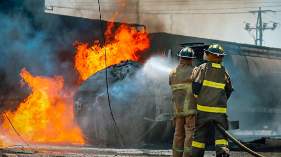 Tren embiste pipa con combustible en Querétaro; reportan un herido