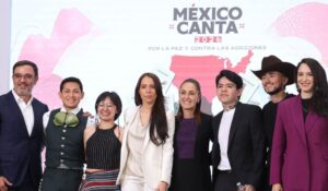 Junto a Majo Aguilar, Junior H y más artistas, Sheinbaum presenta ‘México Canta 2’: Toda la información