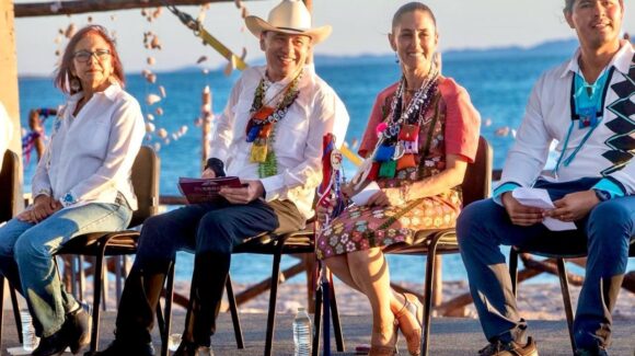 Presidenta Sheinbaum compromete acciones para la etnia seri en Punta Chueca