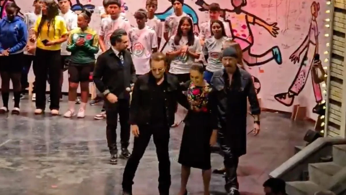 Sheinbaum y U2 sorprenden en clausura del Mundial de Niños de la Calle
