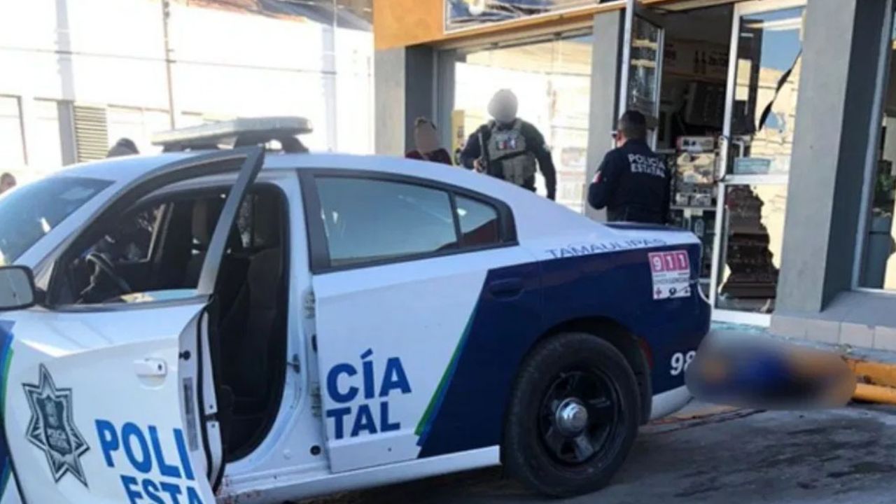 Balacera en Ciudad Victoria deja 2 policías y un civil tendidos sin vida