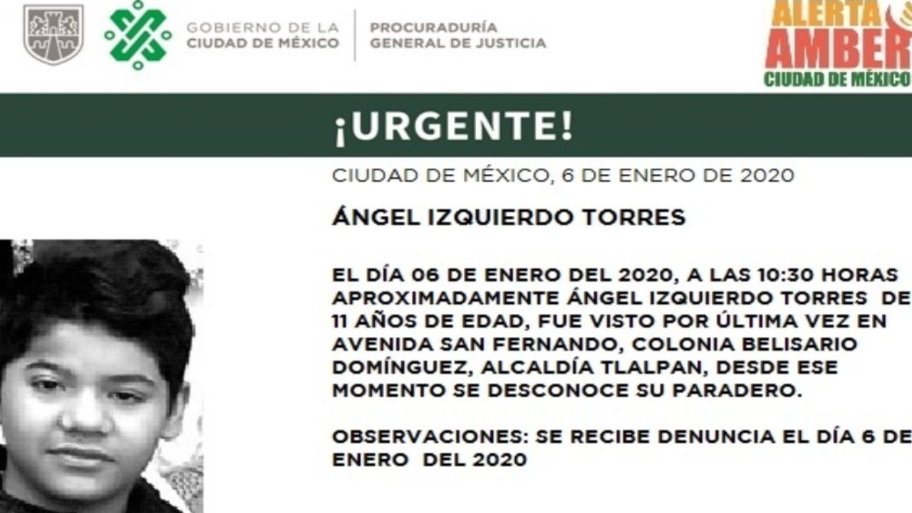 Con una cicatriz en la ceja y chamarra café, desaparece Ángel, de 11 años