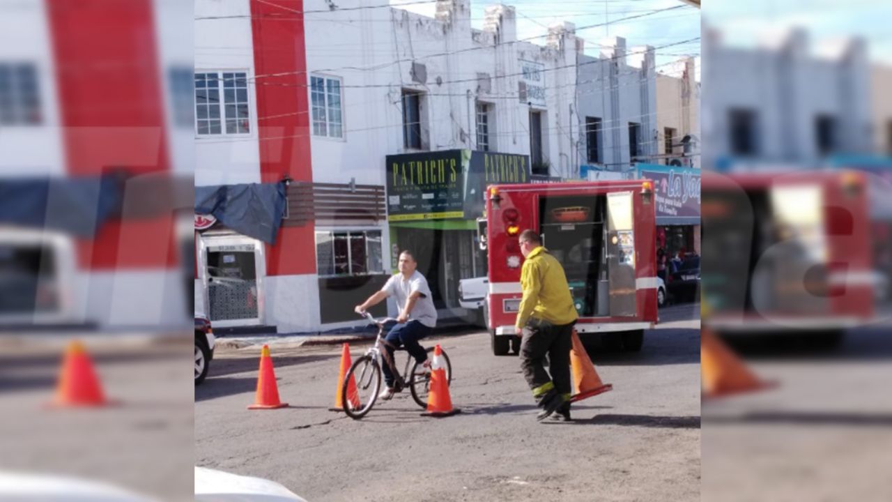 Hombre sufre una descarga eléctrica cuando pintaba un local de comida