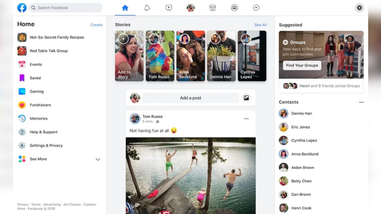 Rediseño de Facebook podría llegar a la versión de escritorio este 2020