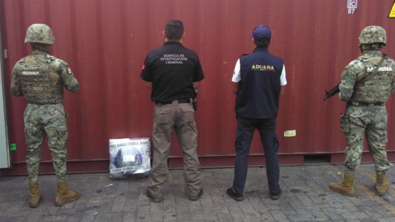 Marina asegura 26 kilos de coca base colombiana en el Puerto de Manzanillo