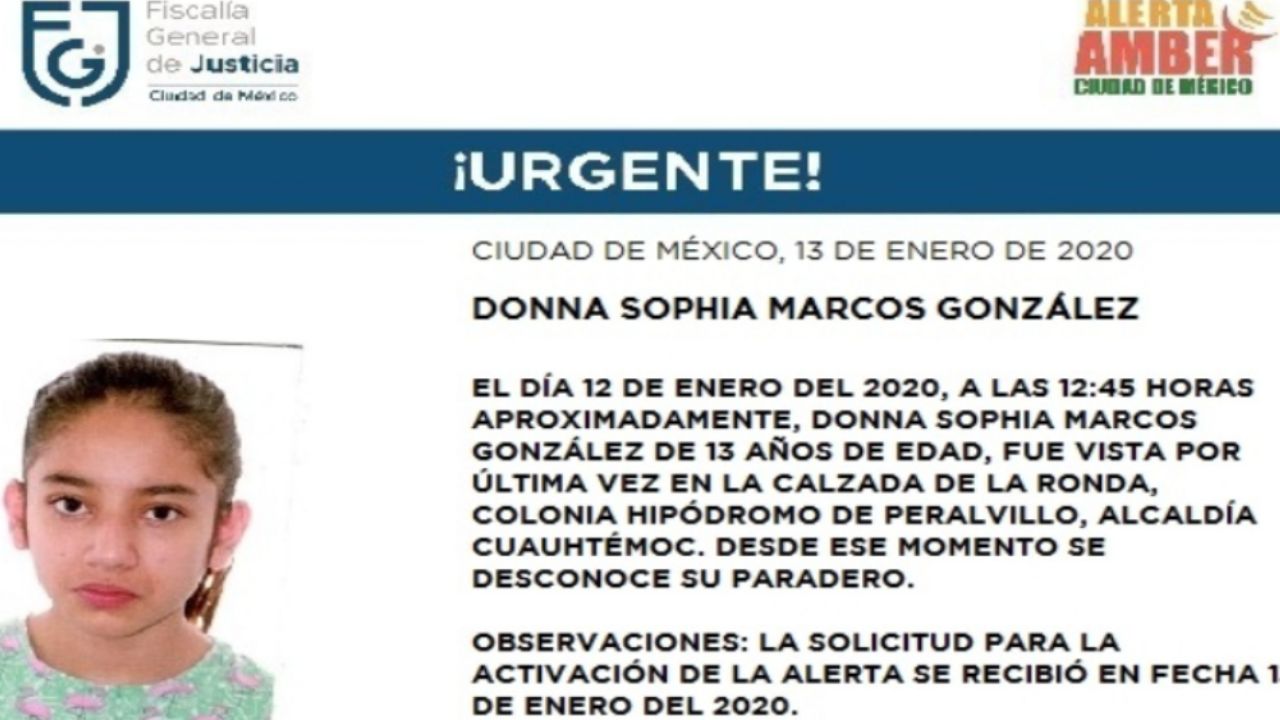 CDMX inicia la búsqueda de Donna, de 13 años; tiene lunares y usa brackets