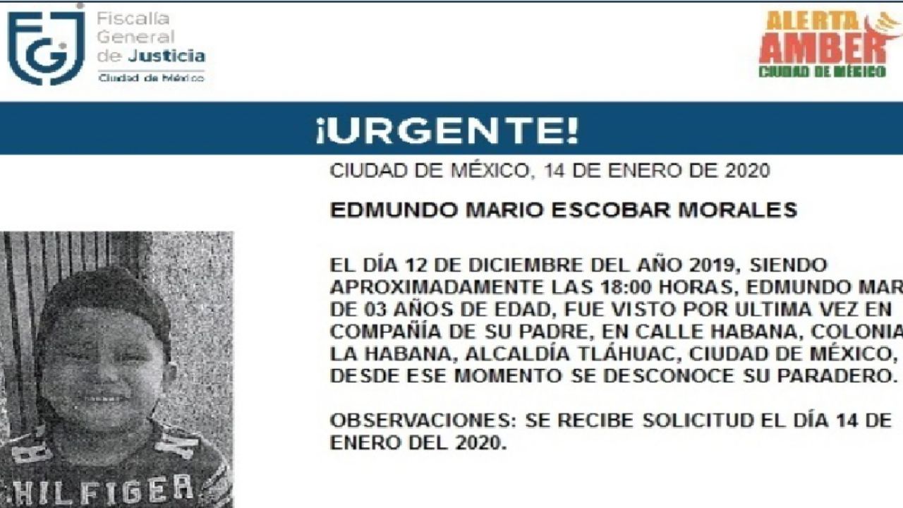 A más de un mes de su desaparición, se inicia búsqueda de Edmundo, de 3 años