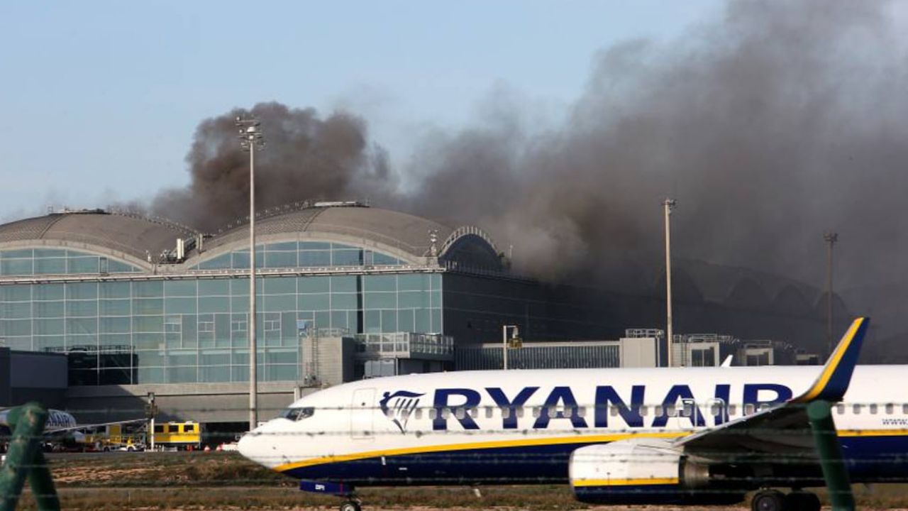 Incendio en aeropuerto de Alicante activa alarmas y causa evacuación