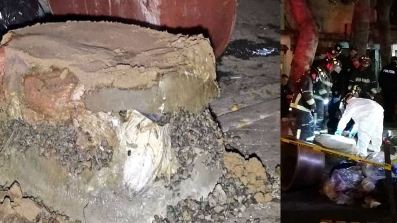 Espeluznante escena: Hallan cuerpo en tina sepultado con cemento