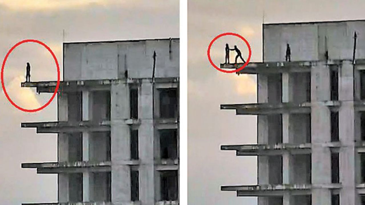 Captan momento cuando policías frustran intento de suicidio en Xalapa