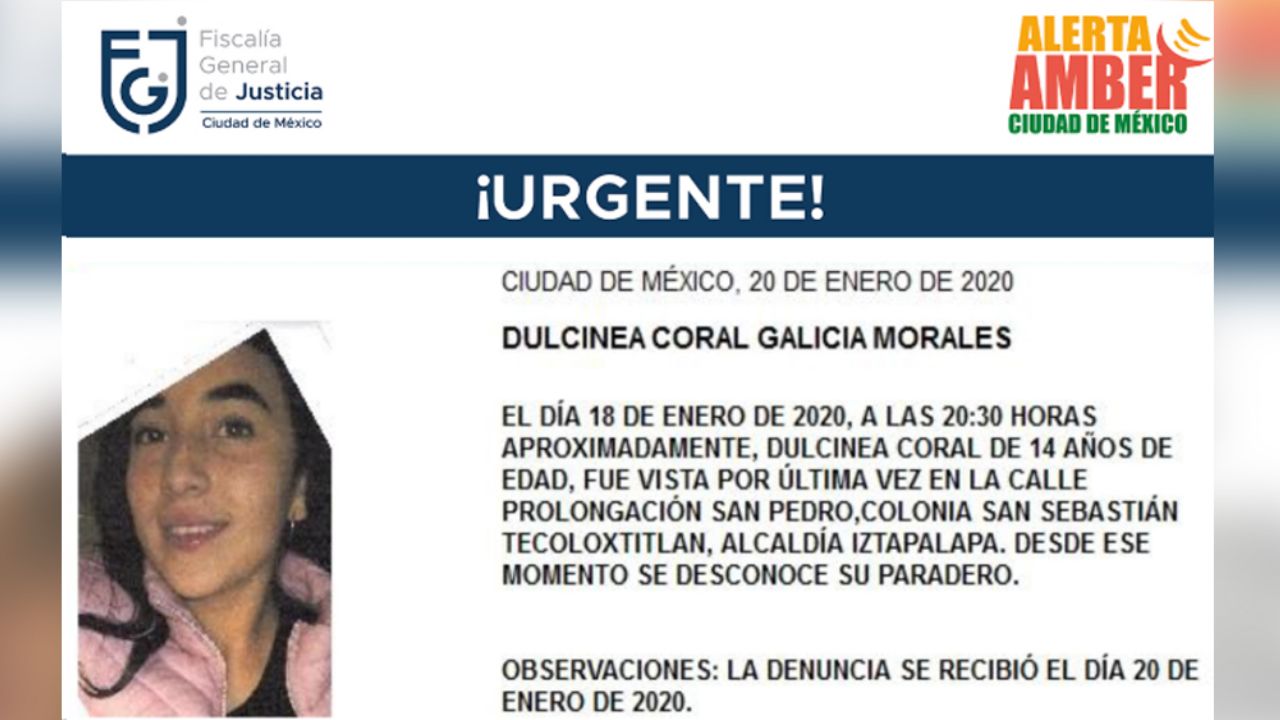 Con cicatrices y pecas en todo el rostro, desaparece Dulcinea, de 14 años