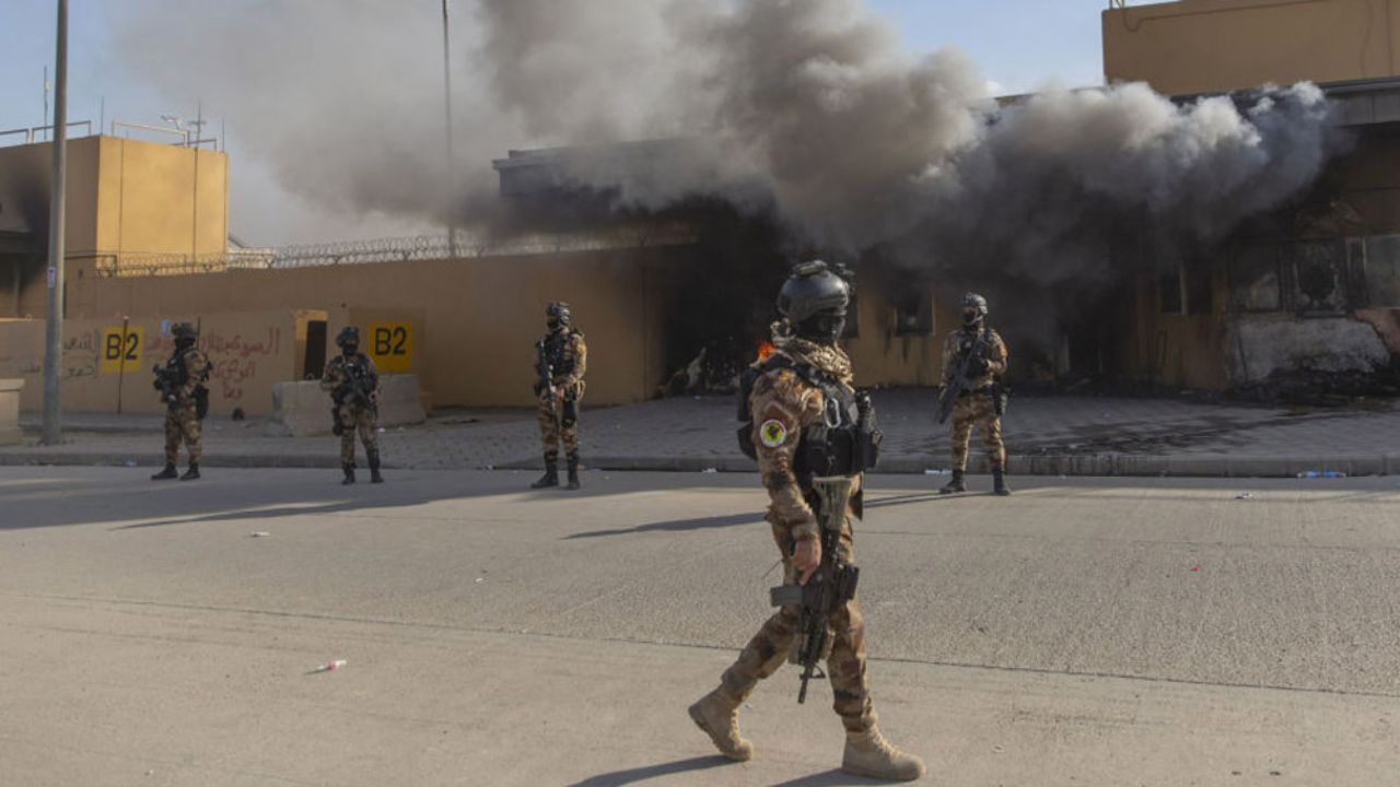 Tres misiles impactan la embajada de EU en la capital de Irak