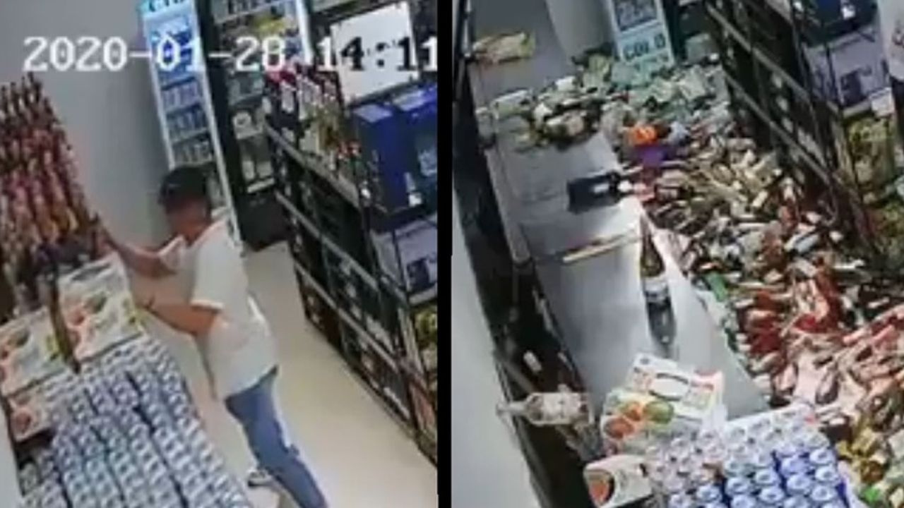 VIDEO: Hombre trata de salvar las cervezas durante sismo y se vuelve viral