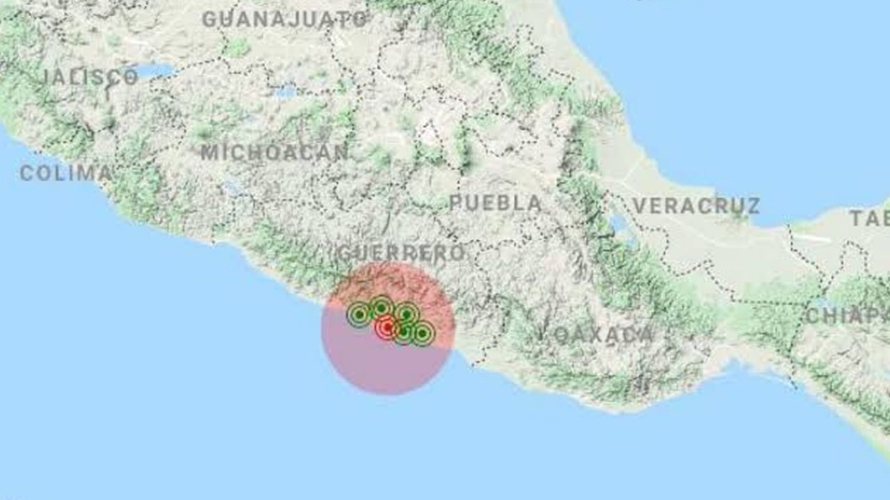 Reportan sismo en costa de Guerrero a 5 kilómetros de Acapulco