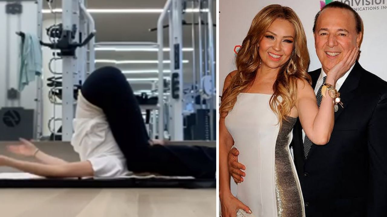 “Es una muñeca de goma”: Thalía hace sexys posiciones y elogian a Mottola