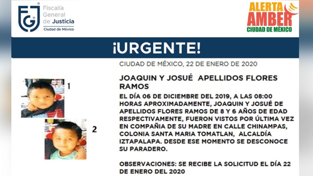 Inicia búsqueda de los hermanos Flores Ramos, de 8 y 6 años en Iztapalapa