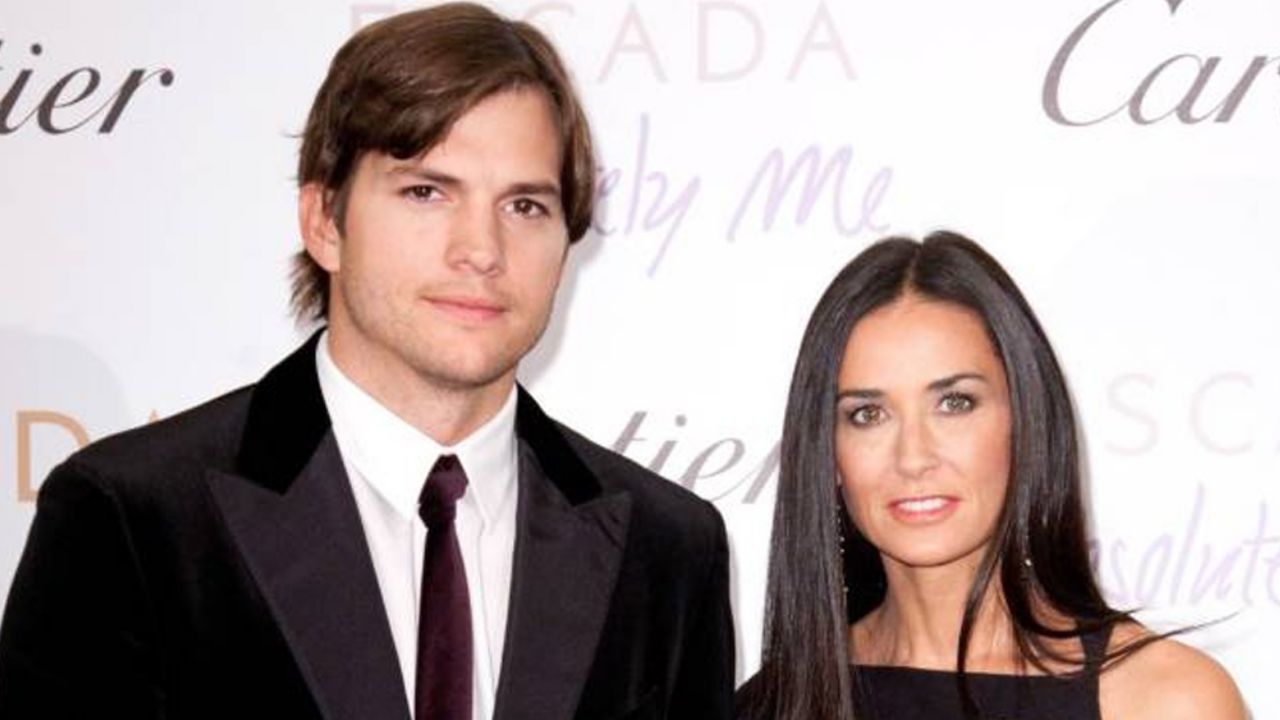 Ashton Kutcher habla de su relación actual con Demi Moore y sus hijas