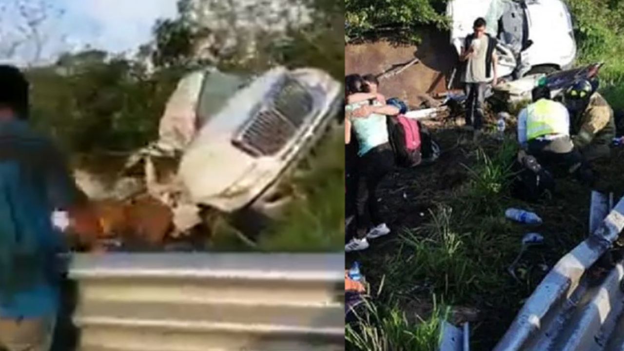 VIDEO: Vuelca camión lleno de migrantes; va un muerto y 45 heridos