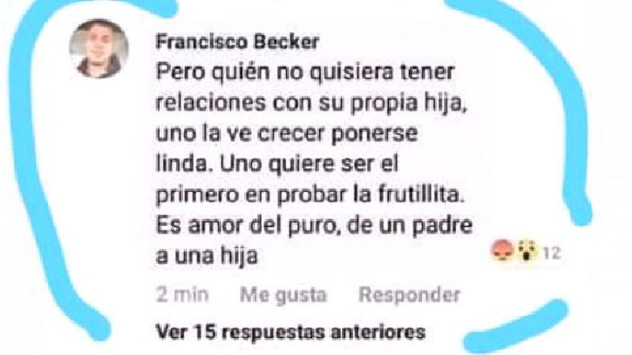 “¿Quién no quisiera tener sexo con su hija?”: Los tuits de un pedófilo