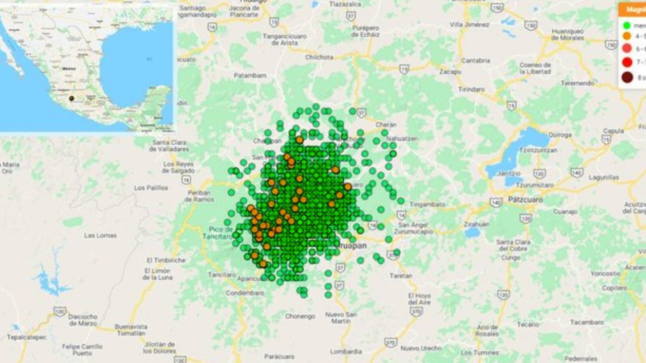 El enjambre sísmico en Michoacán no representaría una erupción volcánica