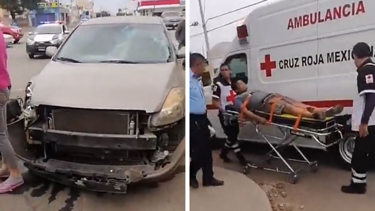Joven motociclista va a parar al hospital tras fuerte choque con sedán