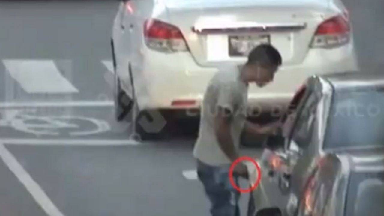 VIDEO: Ladrón encañona y asalta a conductor para luego huir en bicicleta