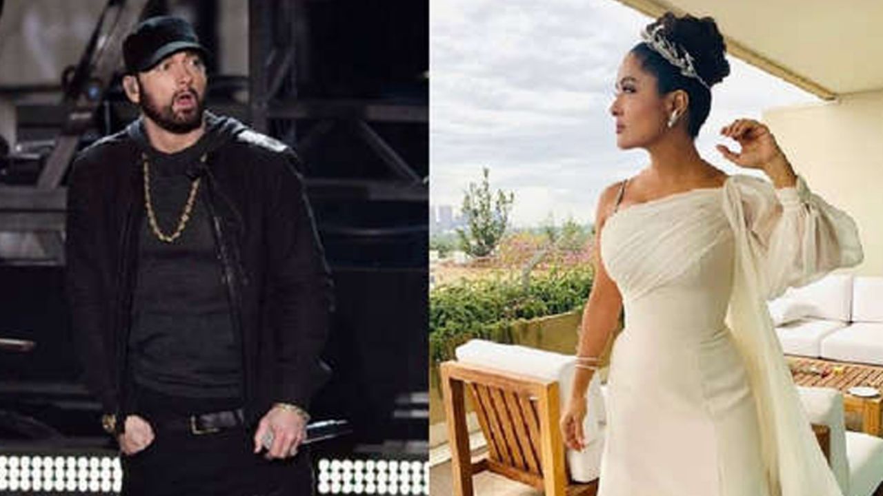 Salma Hayek revela el porqué del rostro de terror de Eminem al conocerla