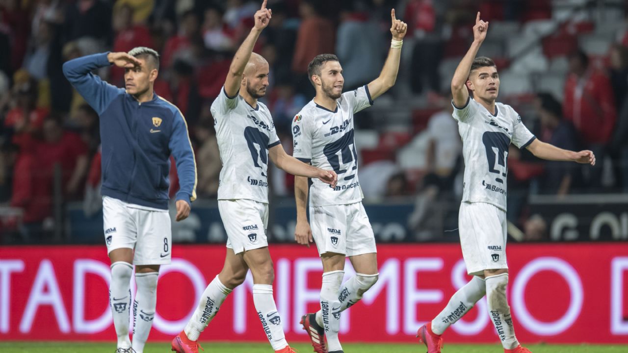 Los Pumas remontan ante el Toluca y se colocan como líder del Clausura 2020