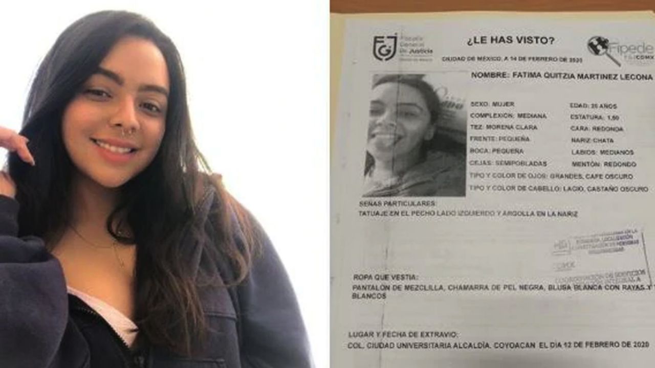 Tras 5 días desaparecida, aparece con vida Fátima, alumna de la UNAM