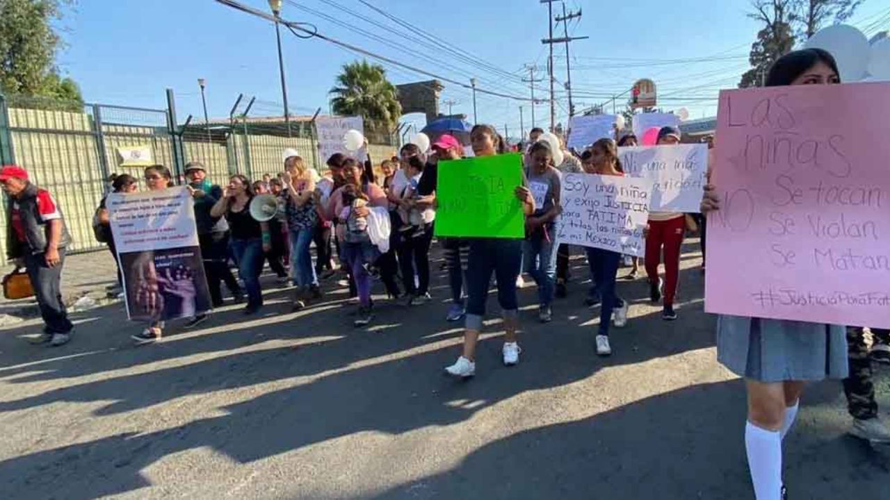 Personas marchan para exigir justicia por el feminicidio de la menor Fátima