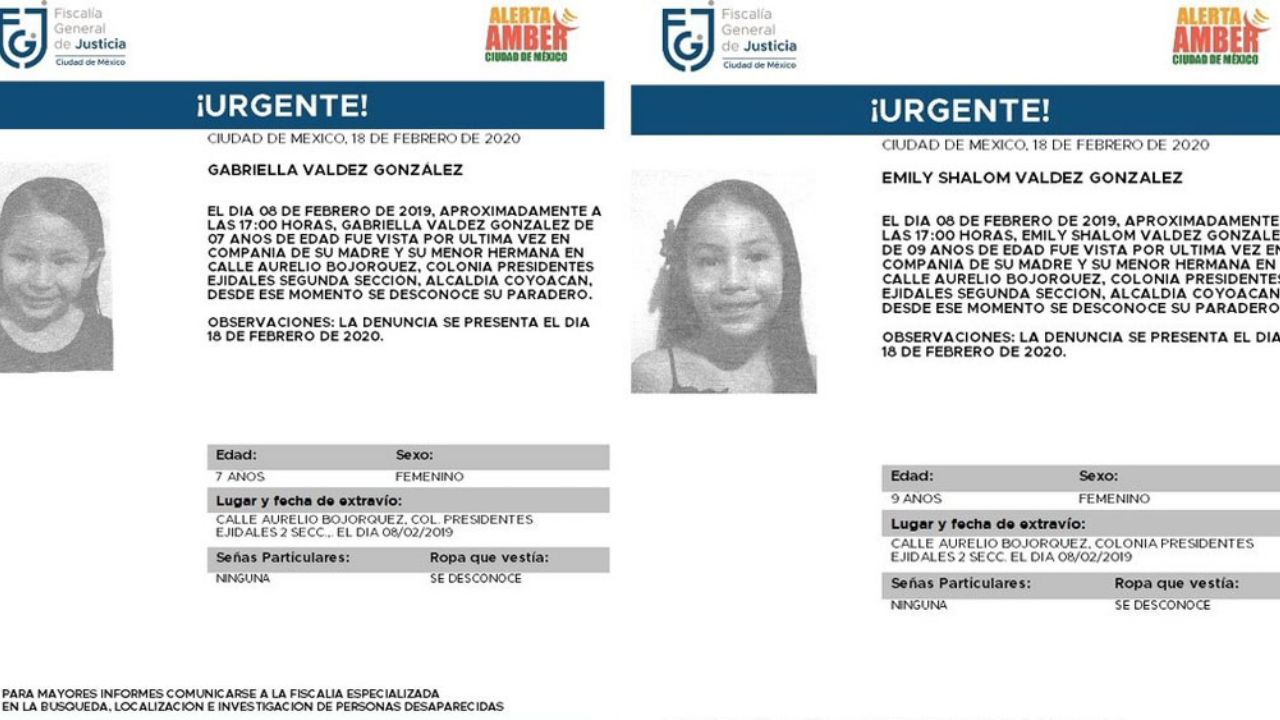 CDMX: Las niñas Gabriella y Emily son hermanas, también desaparecieron