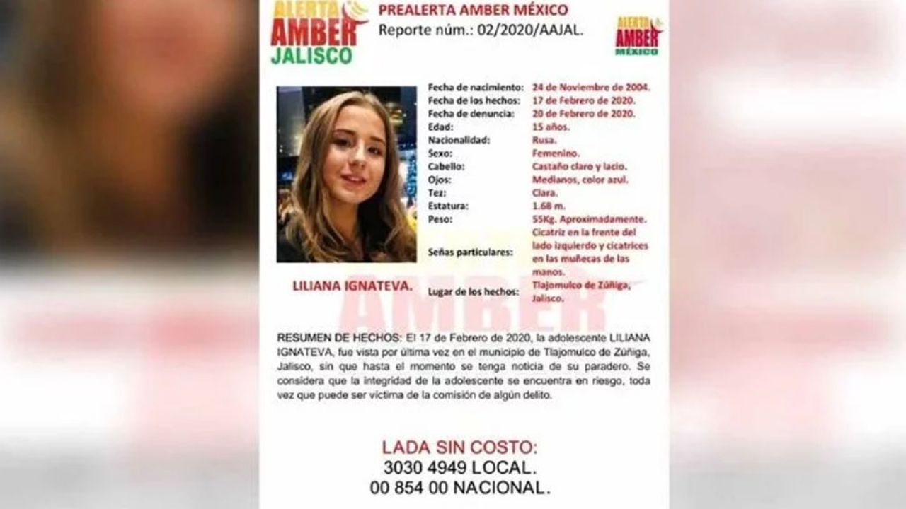 Ella es Liliana Ignateva, la rusa de 15 años que desapareció en Jalisco
