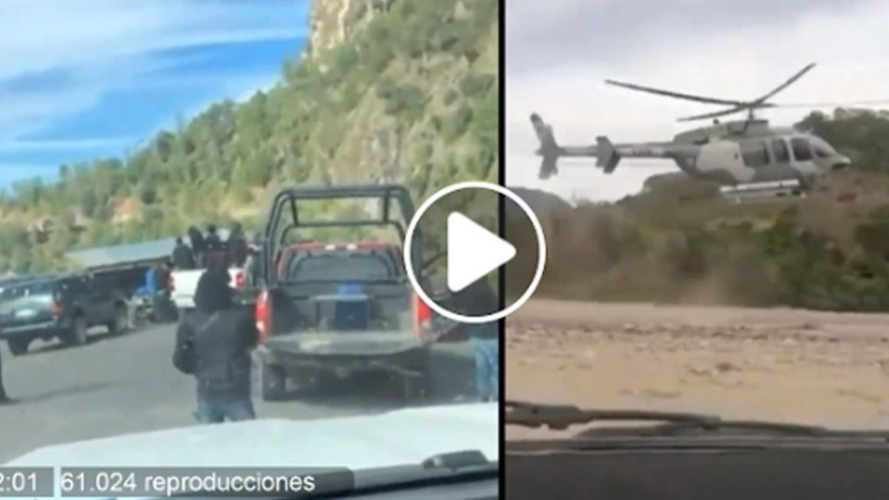 VIDEO: Sicarios del Cártel de Sinaloa patrullan la sierra en helicóptero