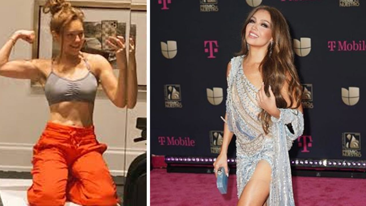 “Pareces hombre”: Thalía es criticada al mostrar sus musculosos brazos en gym
