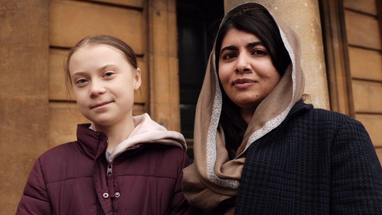 Malala Yousafzai comparte icónico momento junto a Greta Thunberg