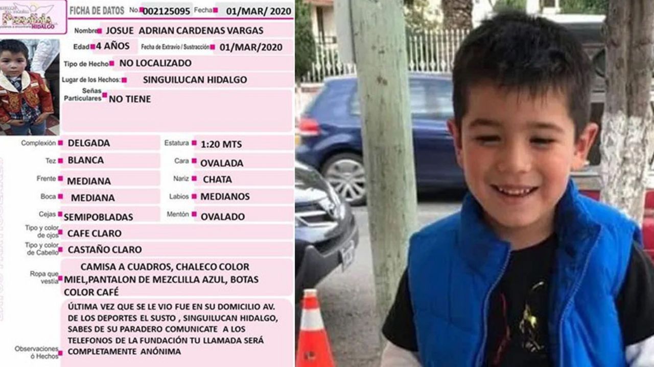 Él es Josúé Adrían, niño de 4 años que un comando secuestró en Hidalgo
