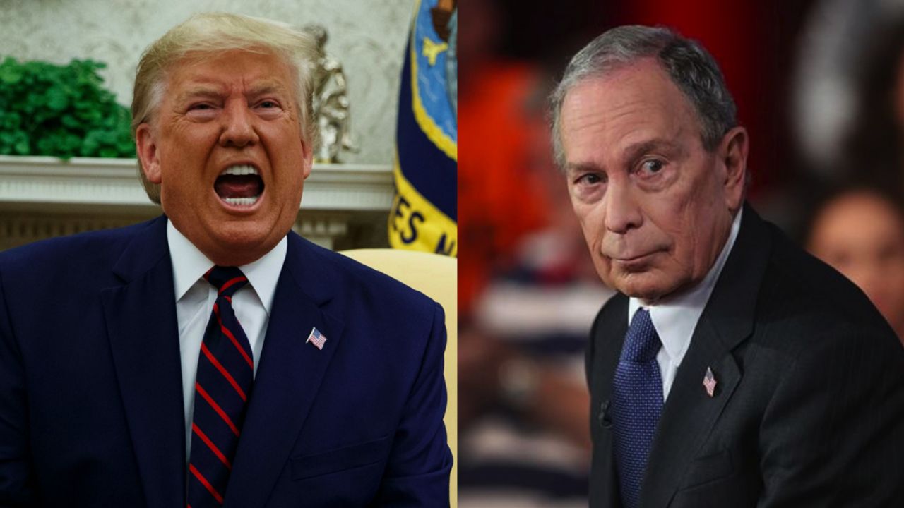 Tras el retiro de Bloomberg, Donald Trump se burla en redes del demócrata