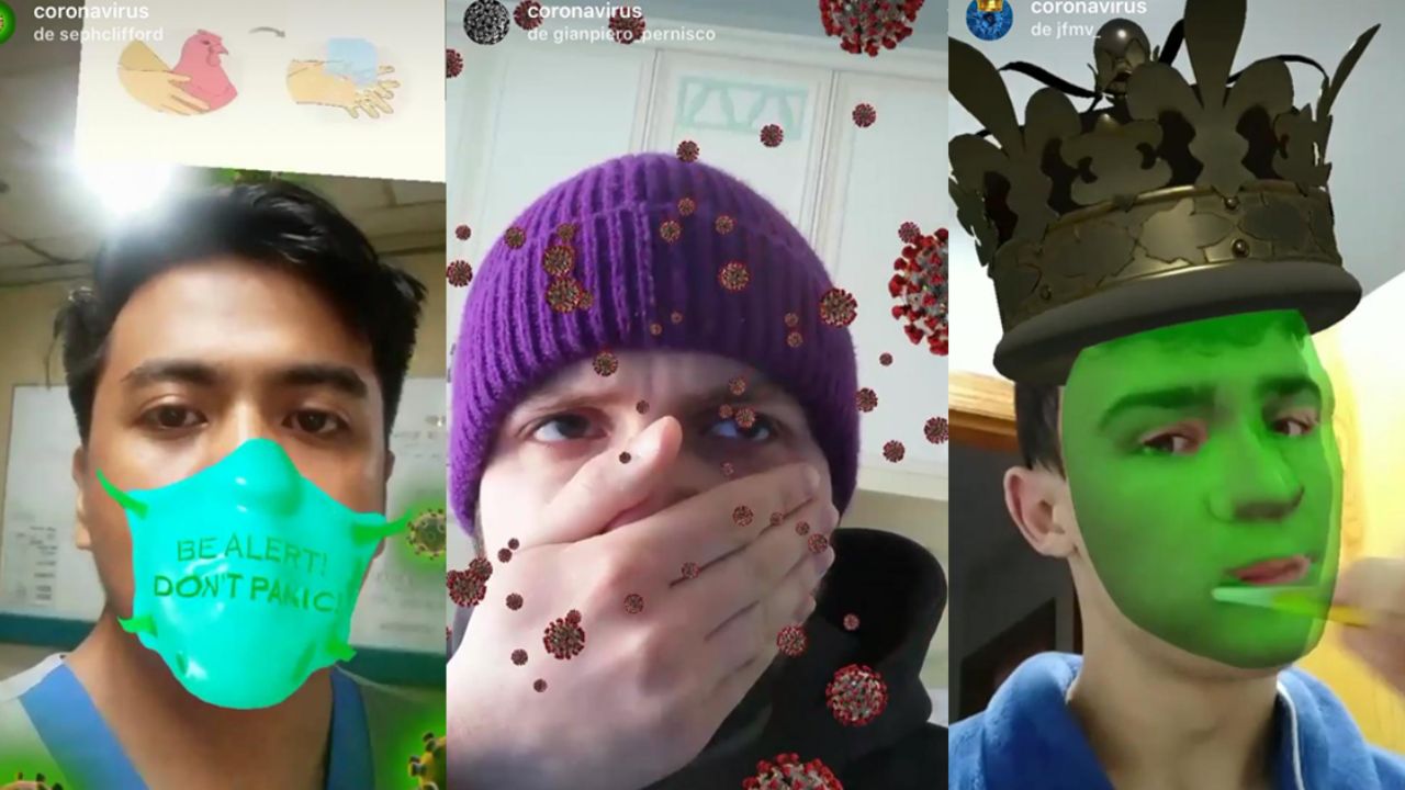 ¿Preocupados por el coronavirus? Crean filtros de Instagram sobre el Covid-19