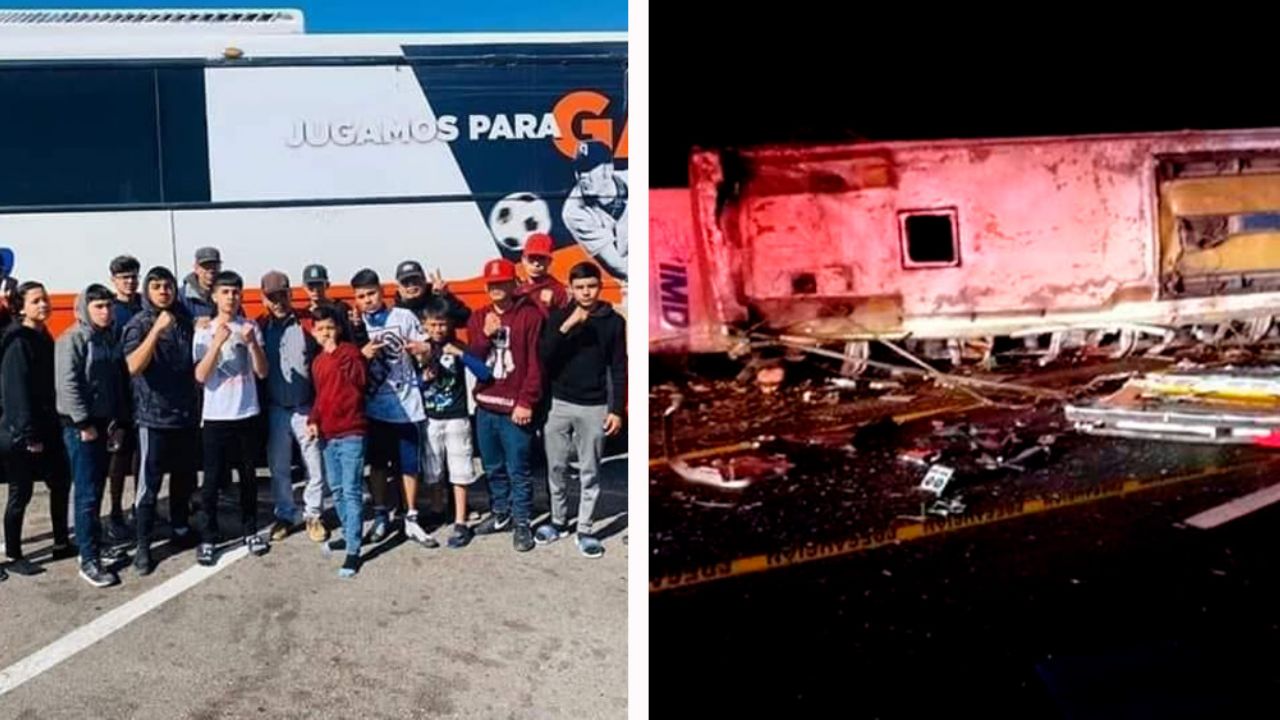 Hay 6 muertos y 10 heridos en accidente de autobús de boxeadores sonorenses