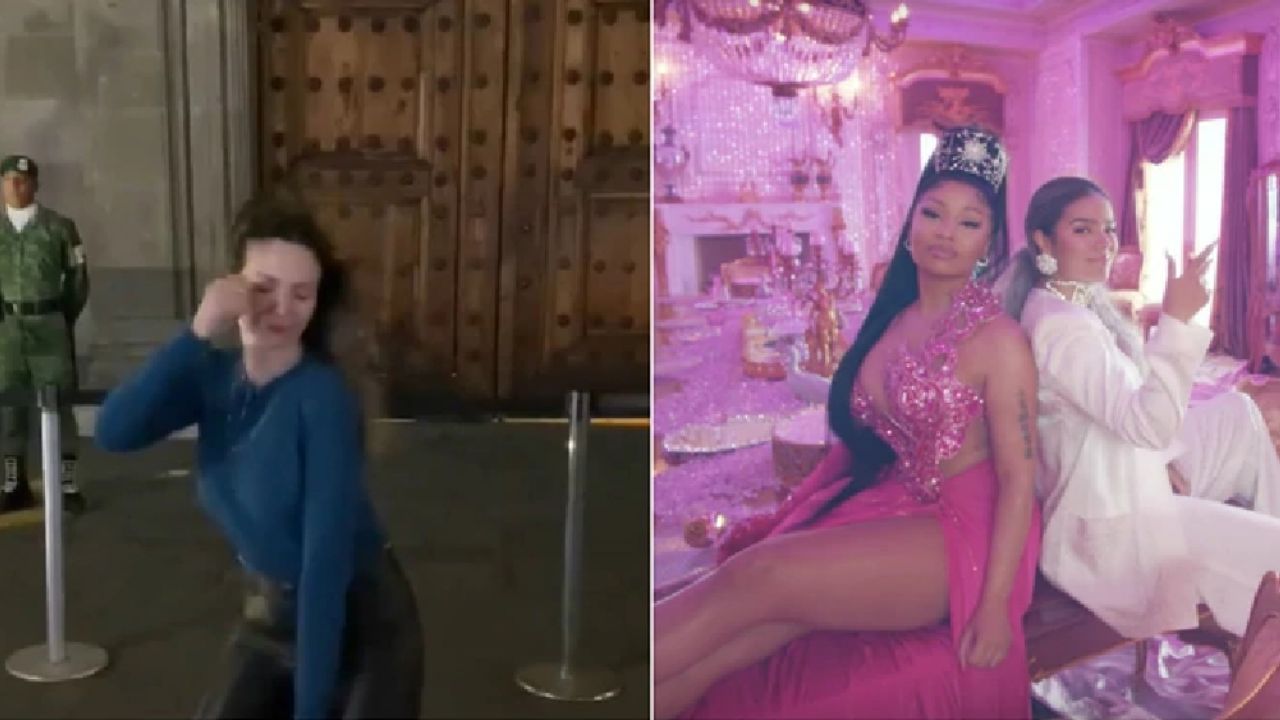 VIDEO: Mujer se hace viral al bailar ‘Tusa’ frente al Palacio Nacional