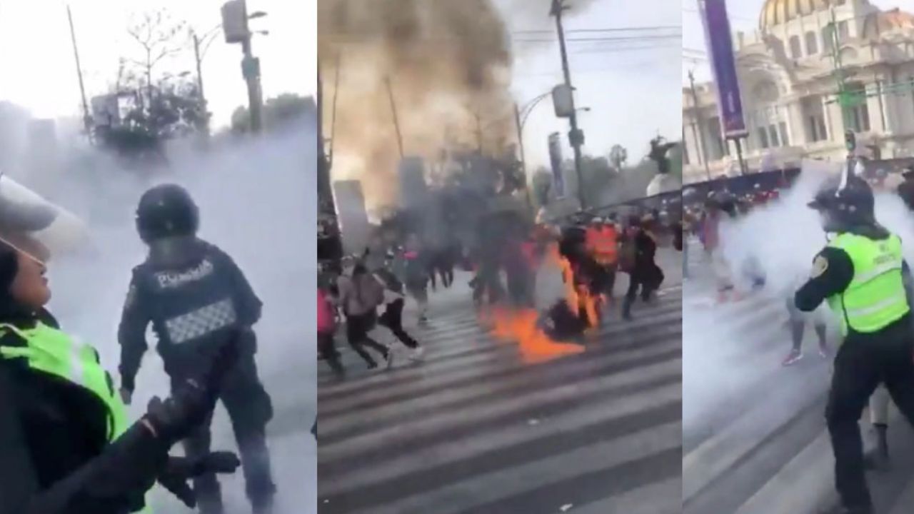 Lucero es policía de CDMX; resultó quemada de la cara en la Marcha 8M