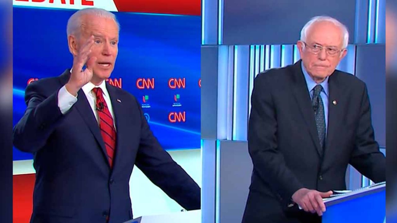 Debate demócrata: Biden y Sanders se saludan con los codos; discuten freno al coronavirus