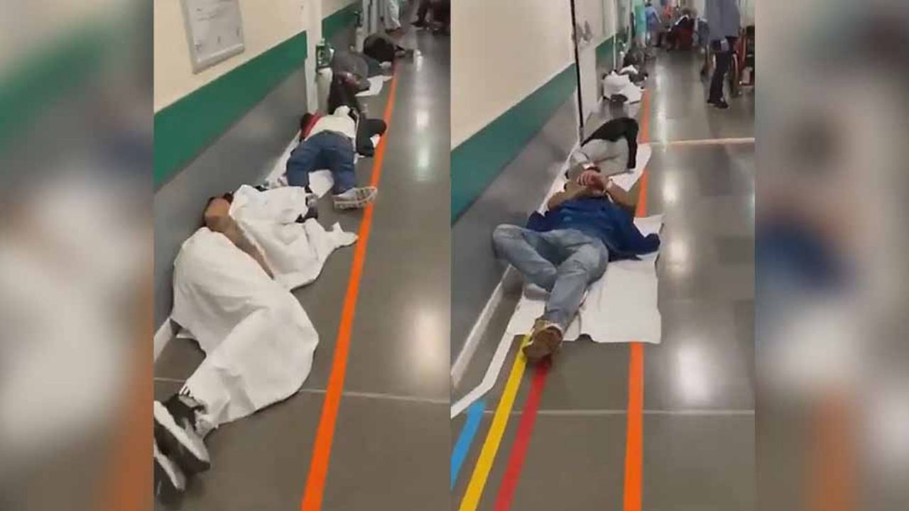 Rebasados por el coronavirus: Pacientes son atendidos en suelo de hospitales en España