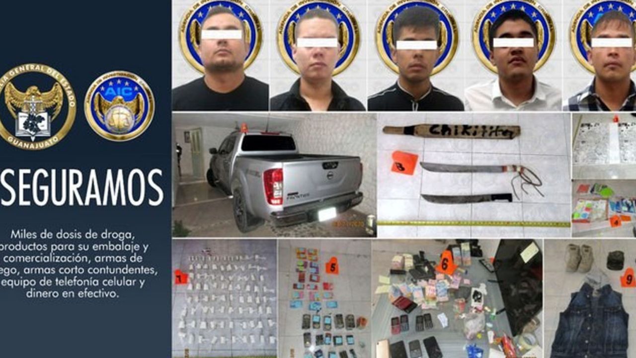 Detienen a 5 operadores del CJNG con armas, droga y equipo táctico en León