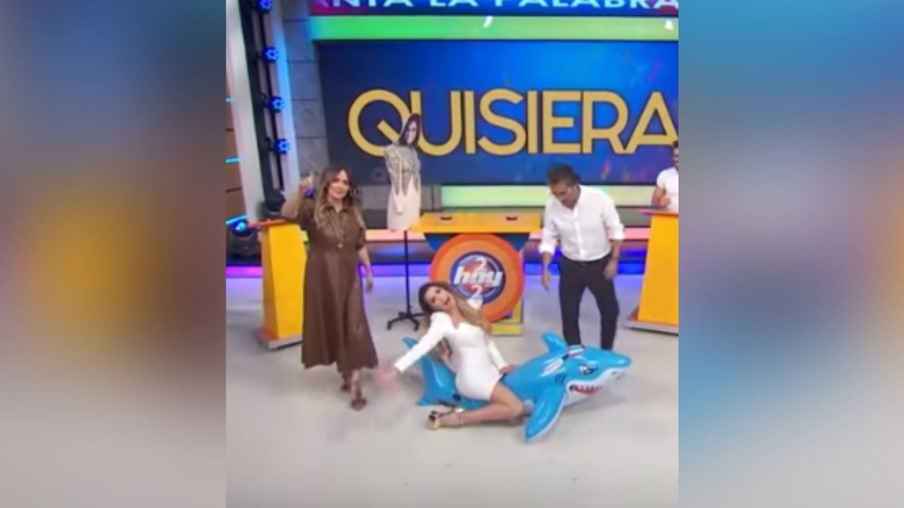 “¡Urgida!”: Escalona es ‘destrozada’ ante sugerente baile sobre tiburón inflable