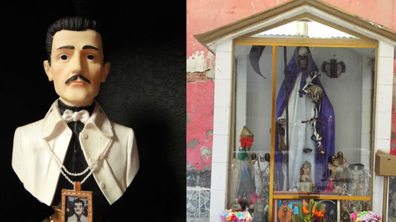 VIDEO: Así protegen a Malverde y a La Santa Muerte del coronavirus