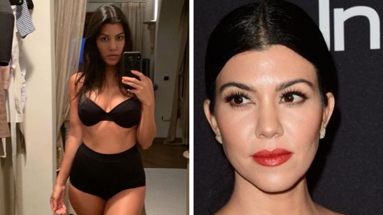 ¡Locura! Kourtney Kardashian muestra la sexy ropa interior con la que duerme