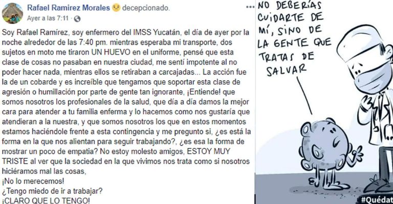 Rafael denunció la agresión vía Facebook 