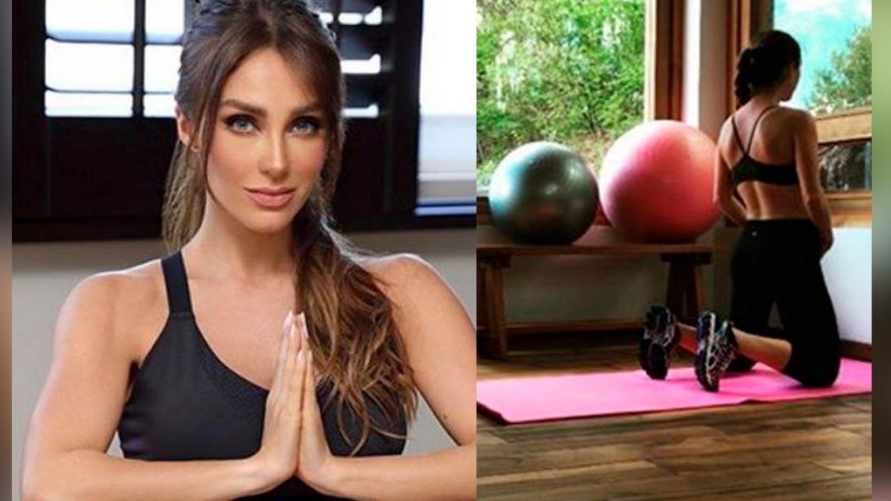 Así es como Anahí se ejercita con su hijo para mantener una escultural figura