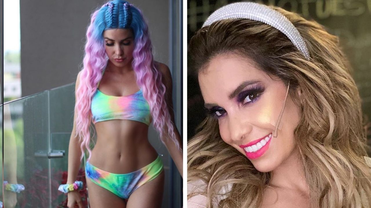 Con bikini de arcoíris, Andrea Escalona llena de color la cuarentena de sus fans